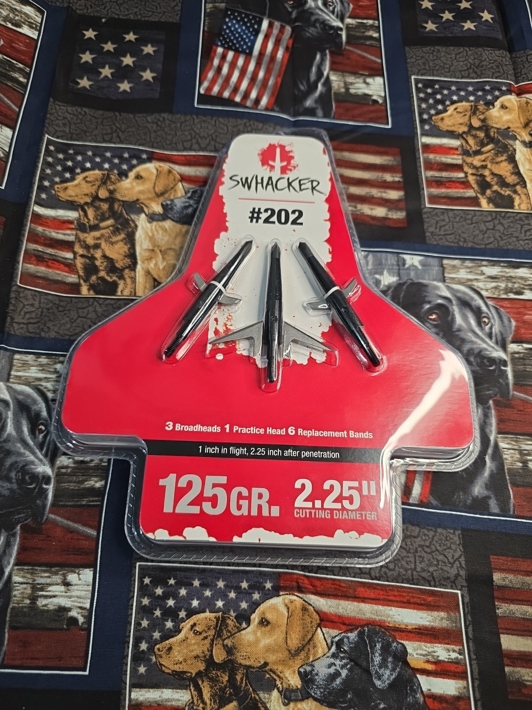 3 SWHACKER #202 SCREW IN BROADHEADS 125 GRAIN 2.25" CUT & PRACTICE HEAD BOWHUNT