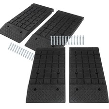 4-tlg Auffahrrampen Hebebühne PKW Auffahrrampe Kunststoff KFZ Rampe Scherenbühne