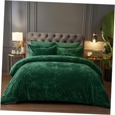 Truly Velvet Comforter Set Size, 5 Piece Soft Luxury Winter King Emerald Green
