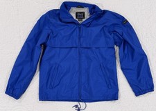Vintage Black Ice Gore-tex Jacket Mens Medium Blue Hooded Rain Windbreaker 1986