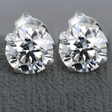 Certified 4.00 Ct Diamonds Solitaire Studs - Tariffs Free