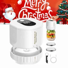 Mason Jar Vacuum Sealer Kit for Wide & Regular Mason Genie Jar &10 Lids WHITE US