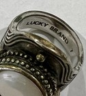Lucky Brand Large Vintage Style Ring. Gold Tone w/Mother of Pearl Stone. 9.5 — photo 5