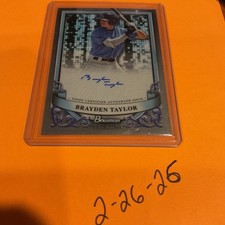 2024 Bowman Sterling BRAYDEN TAYLOR Prospect Autograph Auto #PA-BT Rays