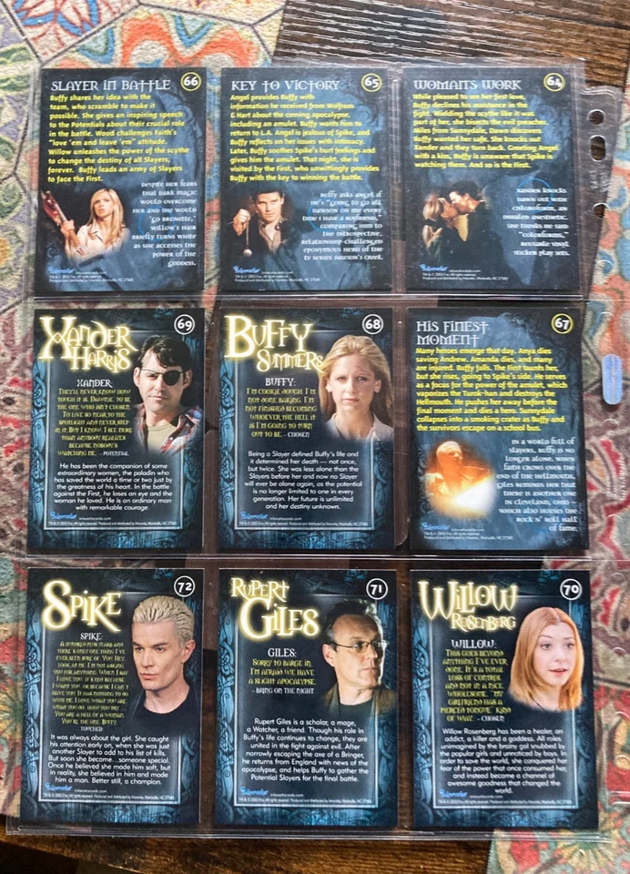 Gran colección de 90 cartas coleccionables Buffy The Vampire Slayer paquete como nuevo Foto 2 de 4