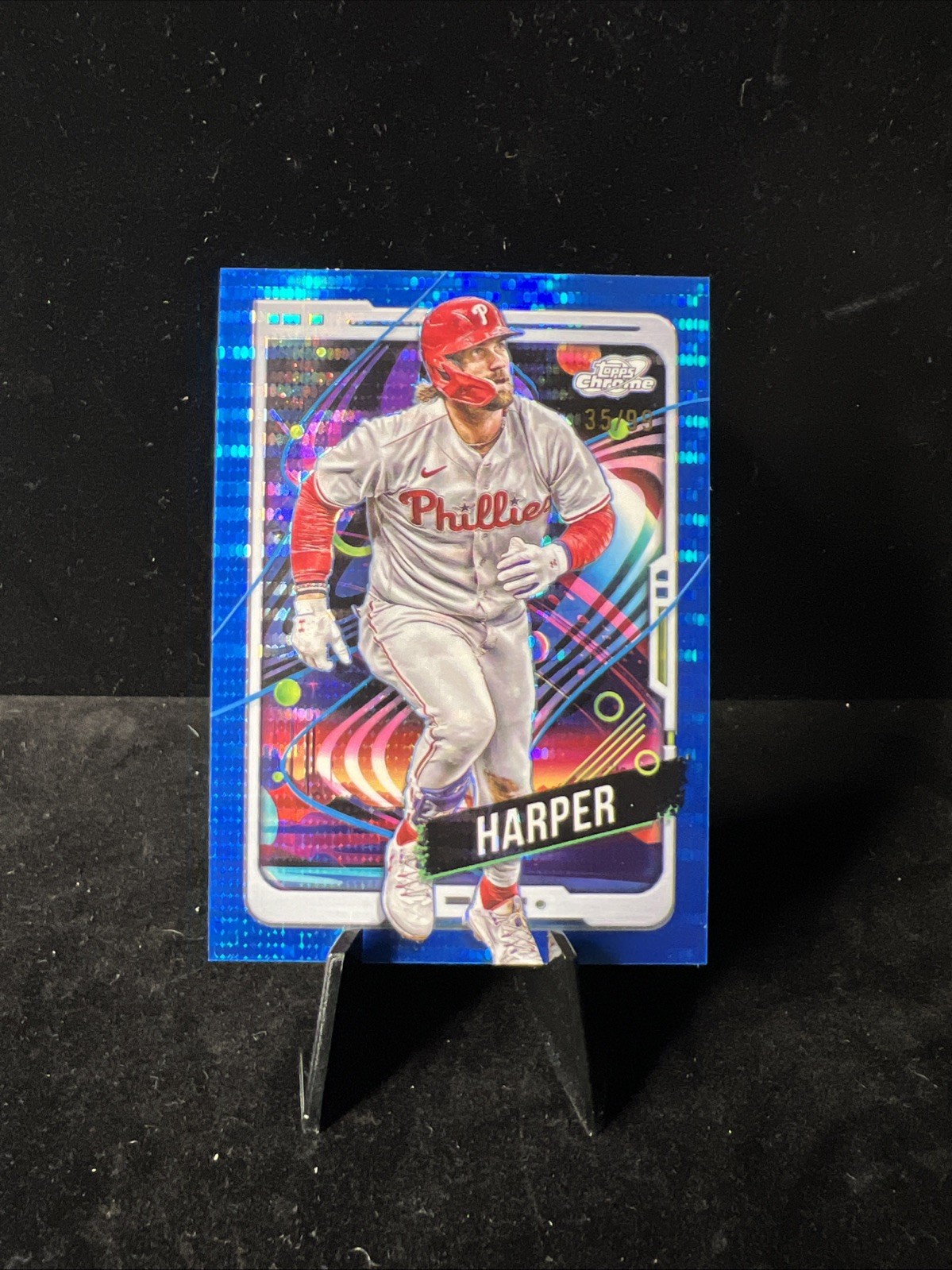 2024 Topps Cosmic Chrome - Bryce Harper #164 Blue Moon Refractor /99