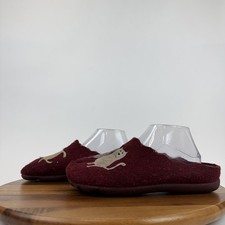 Womens Flexus By Spring Step Petlove Scuff Burgundy Wool Slippers EU 42 US 10.5