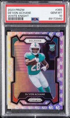 2023 Panini Prizm De’Von Achane #365 White Knight PSA 10 (RC) /3