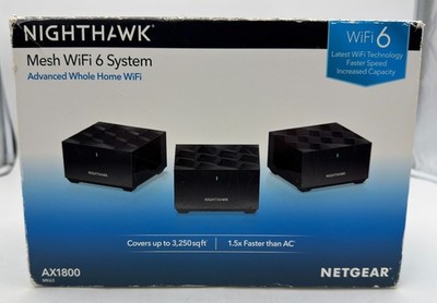 NETGEAR Nighthawk MK63 AX1800 WiFi 6 Mesh System 3-Pack Dual Band Works Perfect