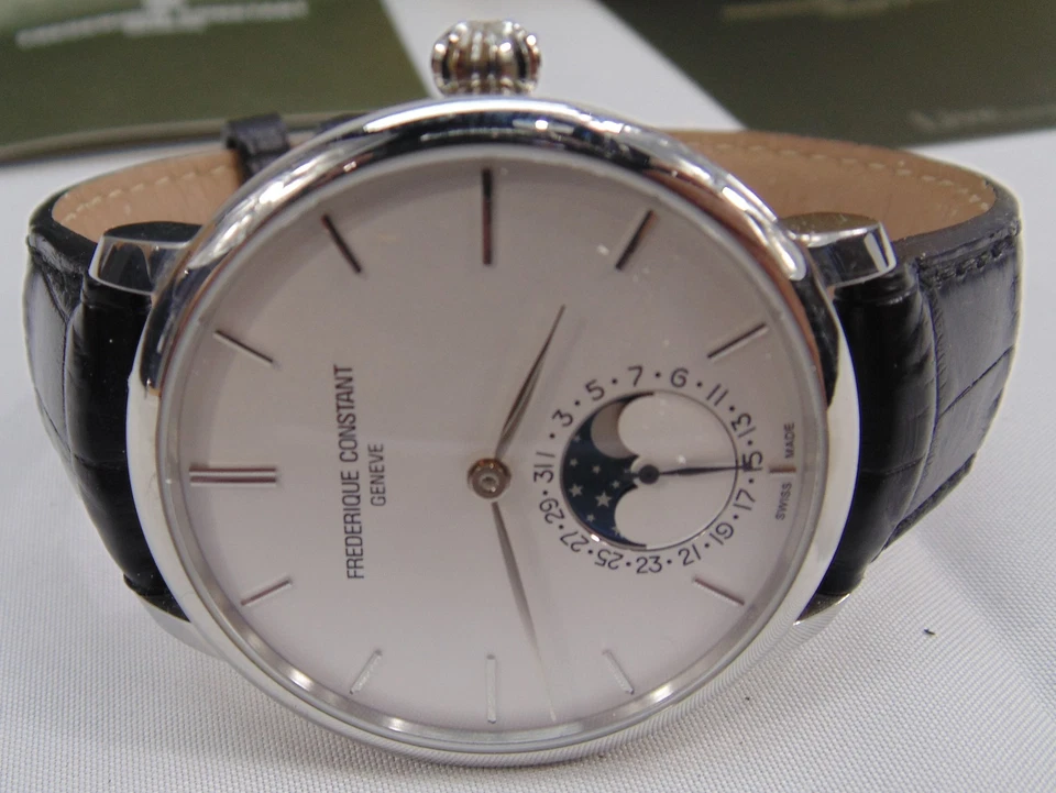 Frederique Constant Geneve Slimline Moonphase Watch Automatic FC-705X4S4/5/6 - Image 3 of 4
