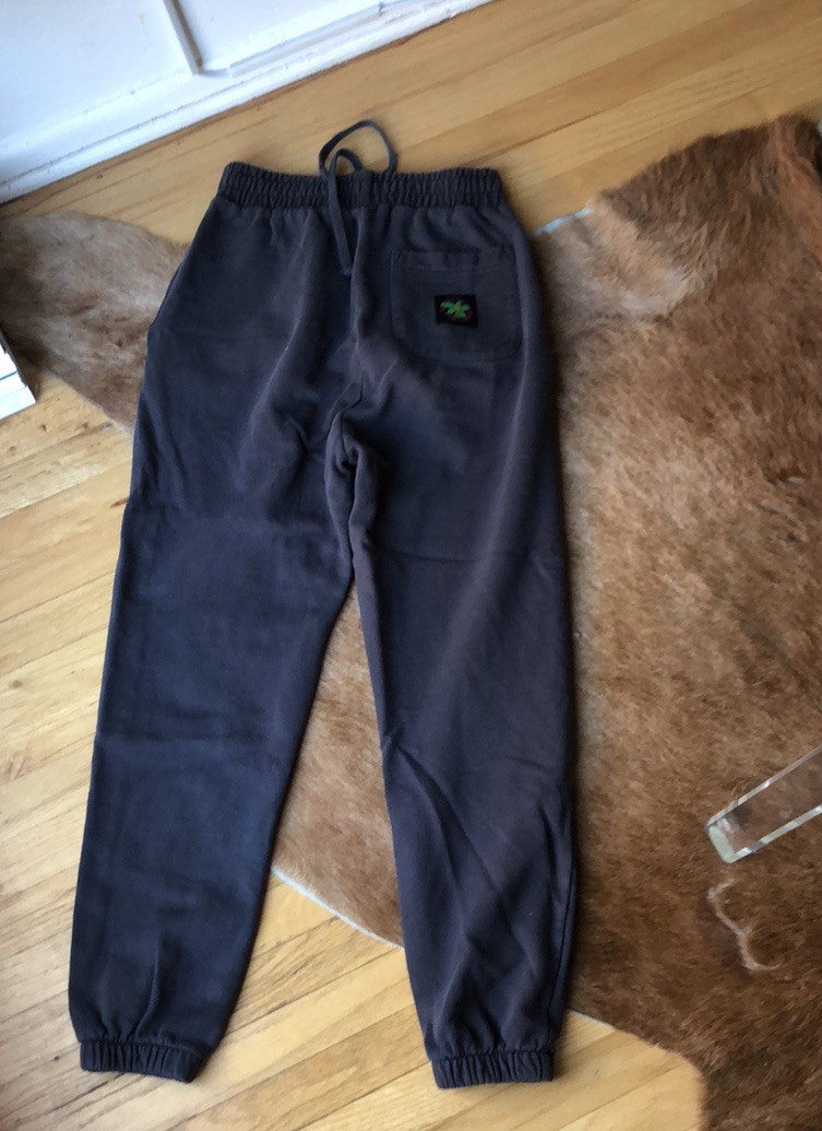 Deus Records Gray Sweatpants joggers drawstring 100% cotton  size 6 / small View 2