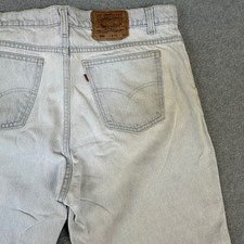 Vintage Levis 550 Orange Tab Light Wash Relaxed Tapered Jeans 37x29 Made in USA