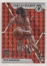 2019-20 Mosaic Hall of Fame Choice Fusion Red Prizm 40/88 Pete Maravich HOF uk2