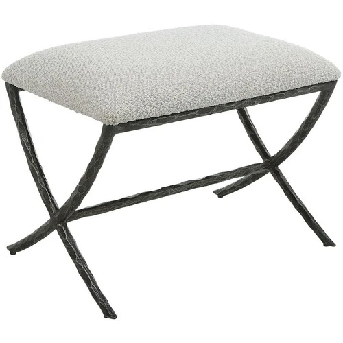 Uttermost 23750 Brisby Distressed Charcoal and Warm Gray Bench - Picture 4 of 6