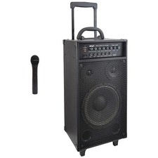 Pyle Wireless Portable Bluetooth PA Speaker W/Rechargeable Battery, Wireless Mic