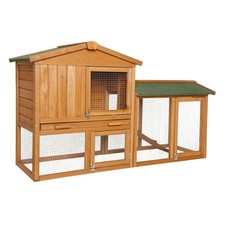 Clapier Petit enclos pour animaux Villa pour lapin 147x52x85 cm