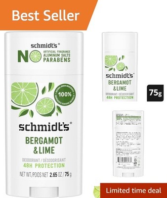 Cruelty-Free Bergamot & Lime Deodorant   24-Hour Protection, Gentle Formula