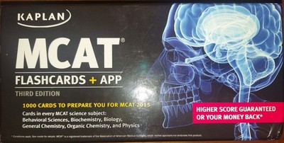 MCAT Flashcards + App 3rd Edition Kaplan Box of Study Cards
