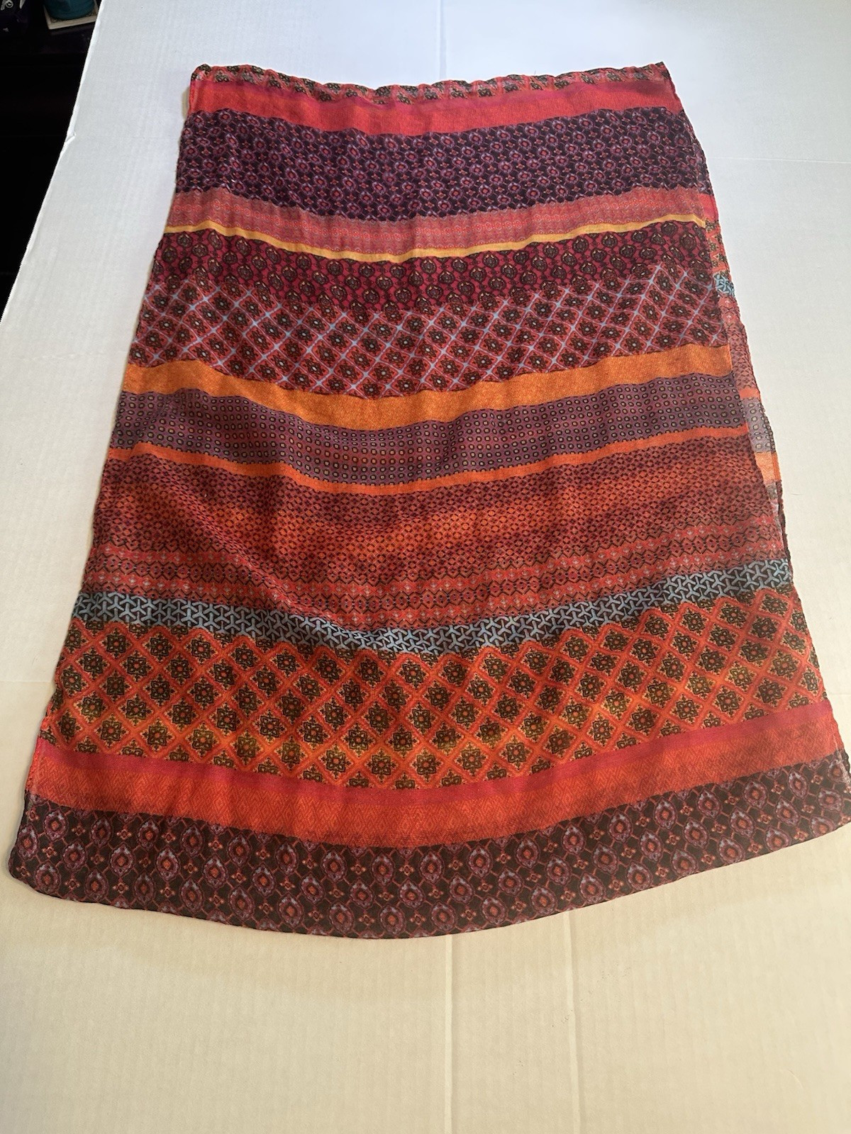 Infinity Scarf Wrap Multi Color Patchwork Soft Li… - image 3