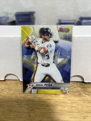 2025 Bowman's Best Jeremy Peña Yellow Lazer Refractor /75 #34 | eBay