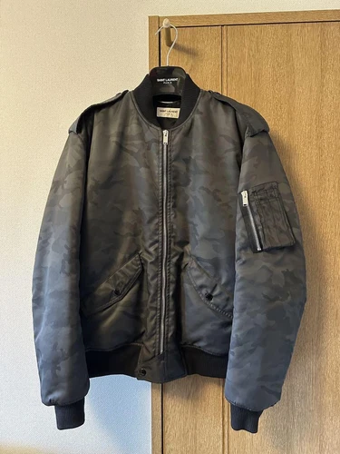 SAINT LAURENT (YSL) Giacca Bomber da Volo Saint Laurent Autentica MA 1 Mimetica 44 Autore