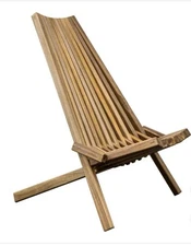 Melino Wooden Folding Chair Ergonomic Seat Tall Backrest FREE SHIPPING