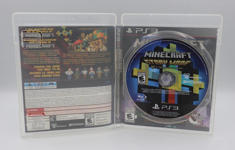 Minecraft: Story Mode Season Pass Disc Sony PlayStation 3 PS3 Game Used - Image 3 of 3