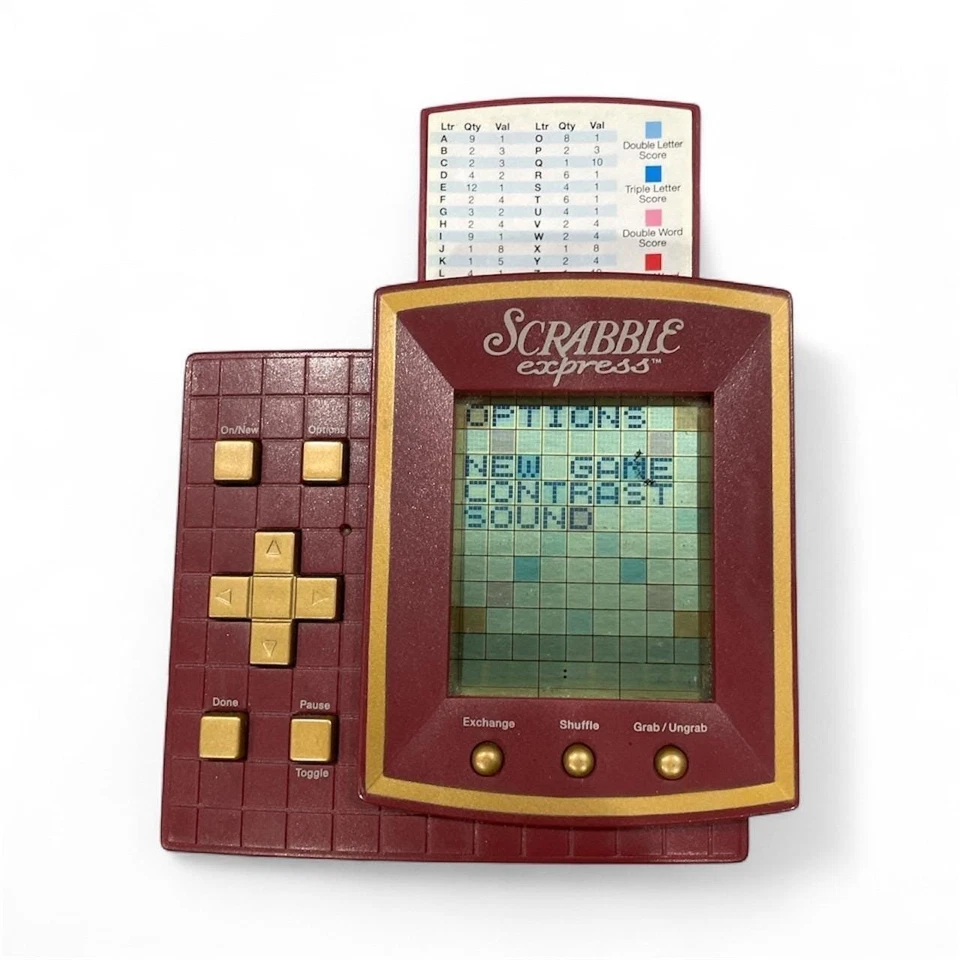 Solitario electrónico de mano y juego vintage Scrabble Express Tiger Electronics Foto 3 de 4