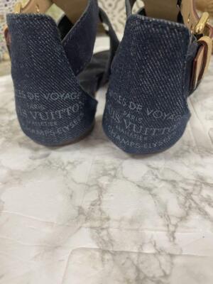 LOUIS VUITTON パンプス　デニム生地　フラット　サイズ35 LOUIS VUITTON パンプス デニム生地 フラット サイズ35