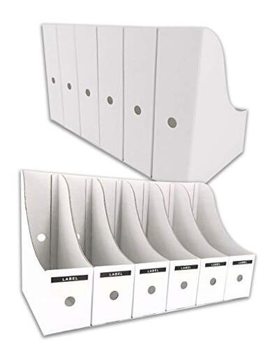 12-Pack White Magazine File Holders for Desk Organization-image