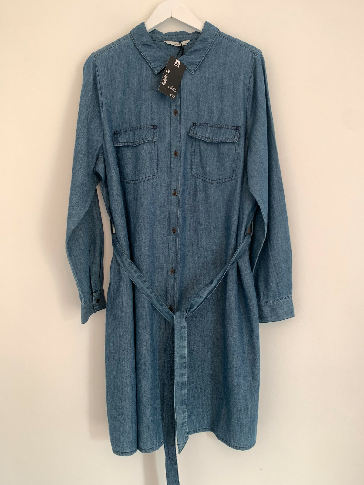 TU Denim button up dress, BNWT, UK Size 