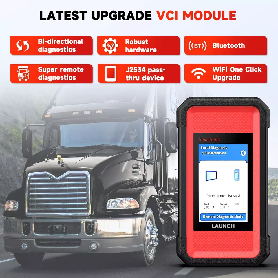 Módulo de camión de servicio pesado Launch X431 SmartLink C 2.0 HD3 Diag para X431 V+ PRO3S+ Foto 3 de 4