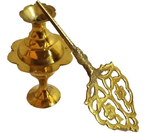 VINTAGE ISLAMIC ARABIC KOHL STICK BRASS BOTTLE JAR EYELINER CONTAINER SURMADANI
