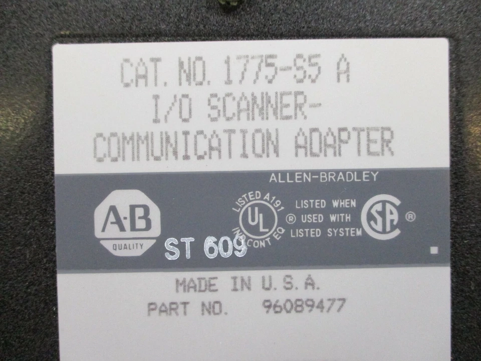 Allen Bradley 1775-S5 I/O Scanner Communication Adapter Module PLC P/N 96089477 - Image 4 of 4