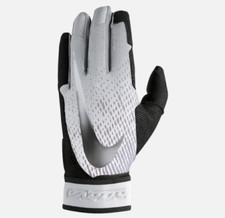  70 Nike Vapor Elite Baseball Batting Gloves Sz XL PGB598-097 White Black Silver