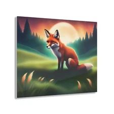 Fox Wildlife Wild Animal AI Generated Wall Art Kid Toddler Nursery Acrylic Print