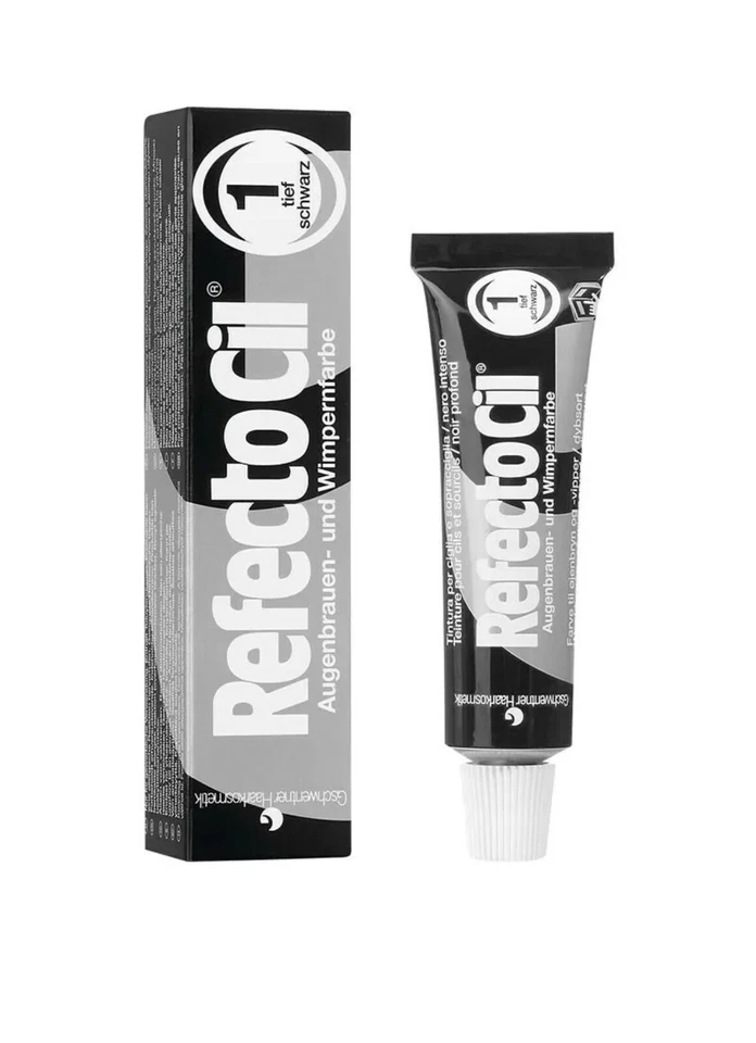 2 Packs Refectocil Eyebrow Eyelash Tint GEL/HENNA NEW 15ml - PURE BLACK - Image 3 of 4