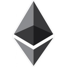 Ethereum logo monnaie virtuelle couleur noir autocollant sticker logo398
