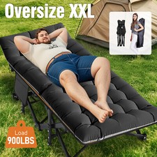 NAIZEA Folding Camping Cot Bed Oversized XXL ...