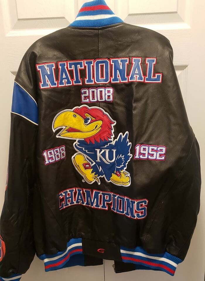 Kansas University KU Jayhawks National Championship Leather