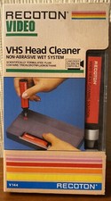 Recoton Video VHS Cassette Head Cleaner - Non-Abrasive Wet System With Solution