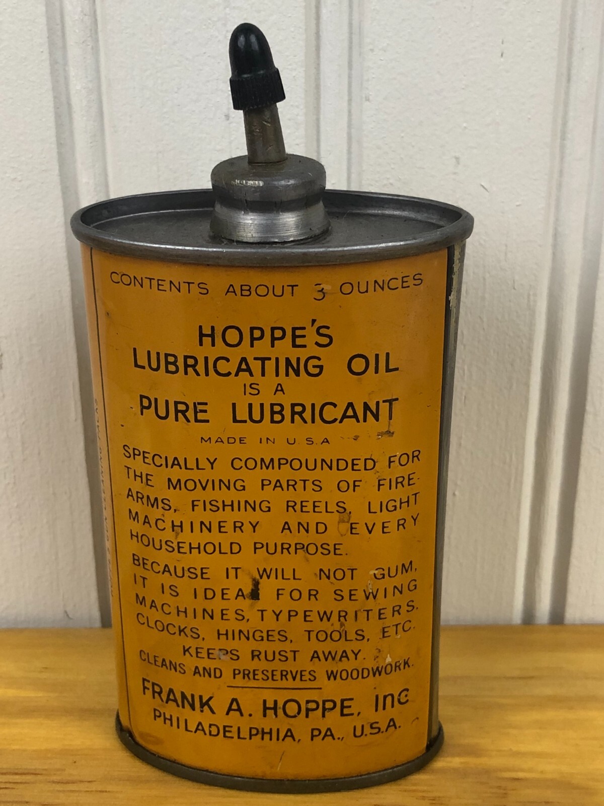 Vintage HOPPE'S LUBRICATING OIL TIN CAN GUN OIL eBay