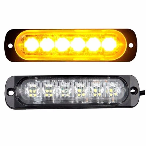 New 4*12V 24V 6 LED Amber Strobe Flashing Recovery Lightbar Truck beacon Lights - Picture 8 of 12