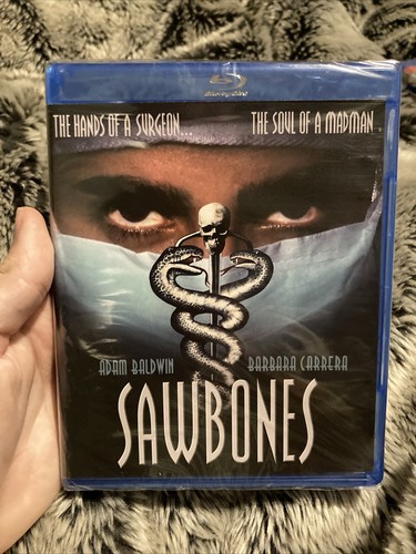 Sawbones (1995) Blu-ray Scream Factory Adam Baldwin Barbara Carrera 90s Horror
