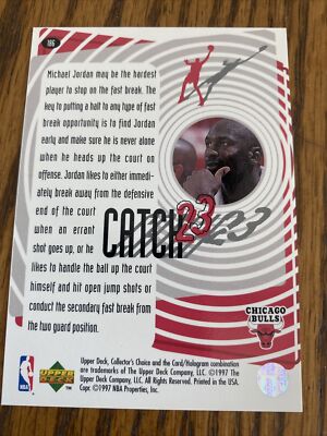 Michael Jordan Upper Deck Collectirs Choice #186. Catch 23