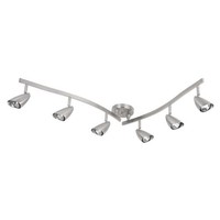 Globe Electric 59062 6 Light Foldable Track Lighting Kit, Brushed Steel Finish, on sale Globe Electric 59062 6 Light Foldable Track Lighting Kit, Brushed Steel Finish, on sale