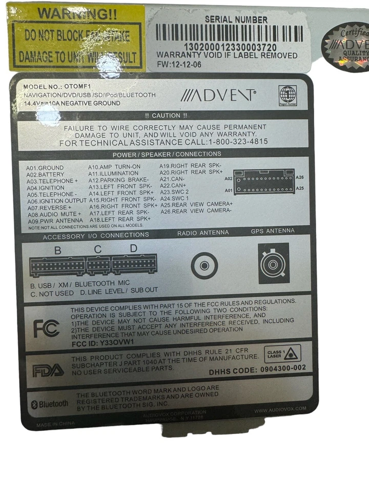 Estéreo y navegación de auto estilo OE Bluetooth para Toyota Scion Highlander 4Runner Foto 4 de 4