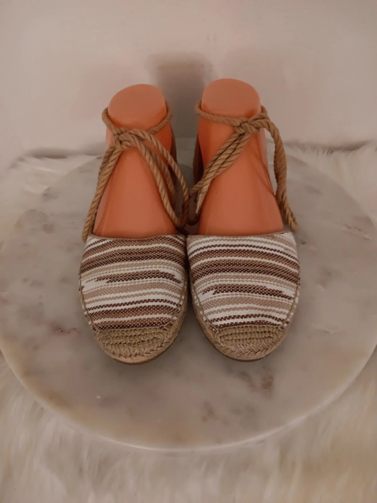 Sandali Ugg Libbi Serape donna taglia 8 espadrillas punta chiusa a righe multicolore