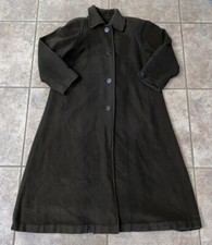 Vtg Regency Womens Brown Pure Cashmere Button Front Trench Coat Size 6