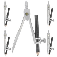 5 Pcs Drawing Compasses Student Office Precision for Geometry Math Geometric